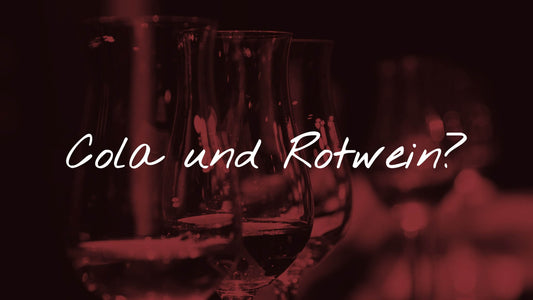 Wissenswertes zum Thema Wein: Titelgrafik zur Erklärung, ob man Rotwein mit Cola mischen kann, woher der Name für die Mischung kommt und ob sich speziell der SPENDABEL Spätburgunder dafür eignet.